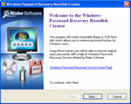 Windows Password Recovery Bootdisk screenshot